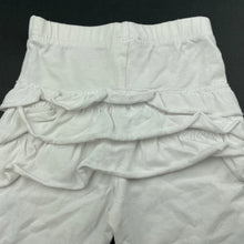 Load image into Gallery viewer, Girls Dymples, white ruffle leggings / bottoms, GUC, size 000,  