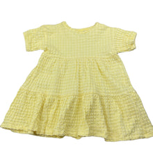 Load image into Gallery viewer, Girls Zara, textured lemon cotton / viscose dress, EUC, size 1, L: 40cm