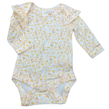 Load image into Gallery viewer, Girls Emily and Oliver, lightweight floral cotton bodysuit / romper, EUC, size 000,  