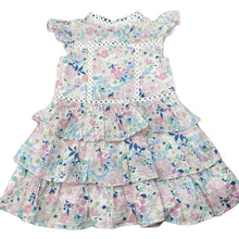 Load image into Gallery viewer, Girls Marlo, lined lightweight floral cotton dress, EUC, size 00, L: 40cm