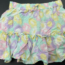 Load image into Gallery viewer, Girls KID, floral viscose skirt, elasticated, L: 26cm, EUC, size 2,  