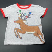 Load image into Gallery viewer, unisex Cotton On, stretchy Christmas pyjama t-shirt / top, GUC, size 5,  