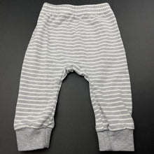 Load image into Gallery viewer, unisex Foshan, grey stripe lightweight pants / bottoms, elasticated, GUC, size 0,  