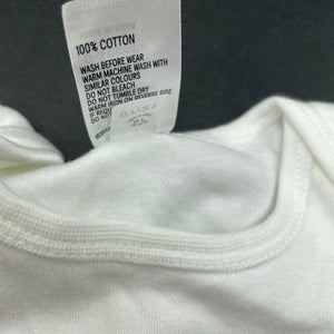 unisex Anko, white cotton bodysuit / romper, GUC, size 000,  