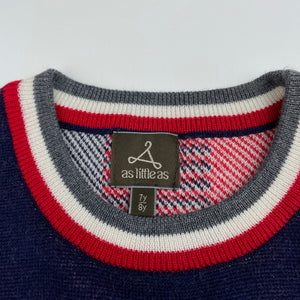 Boys As Little As, merino wool blend soft feel sweater / jumper, EUC, size 7-8,  