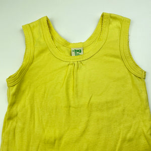 Girls Big by Fiona Scanlan, yellow cotton singlet / tank top, EUC, size 6,  