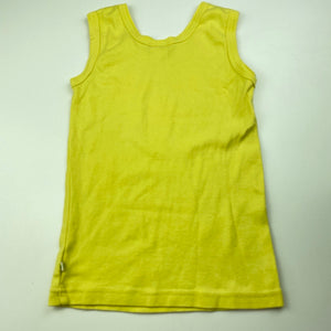 Girls Big by Fiona Scanlan, yellow cotton singlet / tank top, EUC, size 6,  