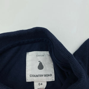 Boys Country Road, navy cotton polo shirt top, EUC, size 4,  