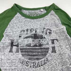 Boys Piping Hot, grey & green long sleeve t-shirt / top, GUC, size 7,  