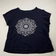 Load image into Gallery viewer, Girls Target, navy organic cotton t-shirt / top, EUC, size 8,  