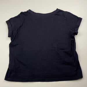 Girls Target, navy organic cotton t-shirt / top, EUC, size 8,  