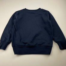 Load image into Gallery viewer, unisex Favourites, navy fleece lined sweater / jumper, EUC, size 5,  