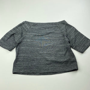 Girls MINOTI, grey lightweight t-shirt / top, EUC, size 3-4,  