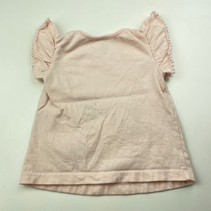 Girls Anko, pink cotton t-shirt / top, GUC, size 00,  