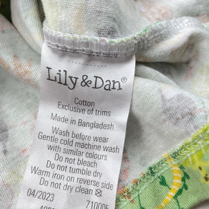 unisex Lily & Dan, cotton long sleeve pyjama top, GUC, size 5,  