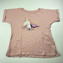 Load image into Gallery viewer, Girls Anko, pink cotton t-shirt / top, unicorn, FUC, size 9,  