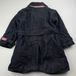 Girls Jack & Milly, wadded cotton jacket / coat, L: 45cm, GUC, size 2,  