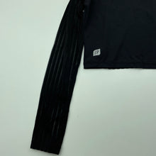 Load image into Gallery viewer, Girls SYLVIA P, black long sleeve cropped gymnastics top, EUC, size 6,  