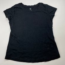 Load image into Gallery viewer, Girls Favourites, black organic cotton t-shirt / top, GUC, size 8,  