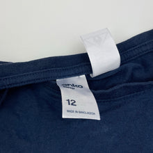 Load image into Gallery viewer, Boys Anko, navy cotton long sleeve pyjama top, GUC, size 12,  