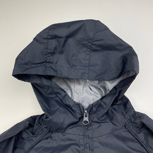 unisex Adams Kids, dark navy lightweight spray jacket / raincoat, GUC, size 5,  