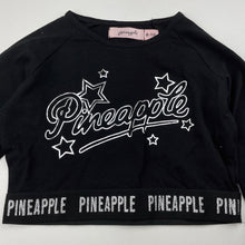 Load image into Gallery viewer, Girls Pineapple, cropped stretchy long sleeve top, EUC, size 9-10,  