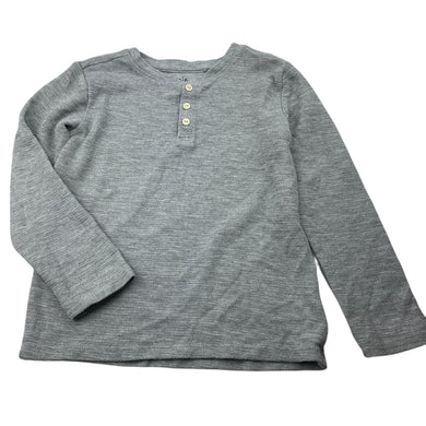 Boys Anko, grey waffle henley top, EUC, size 6,  