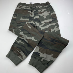 Boys Anko, camo print stretch cotton pants, elasticated, Inside leg: 53cm, NEW, size 7,  