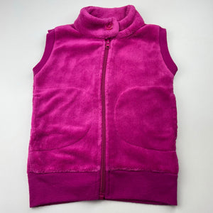 Girls Lupilu, pink fleece vest / sleeveless sweater, FUC, size 5-6,  