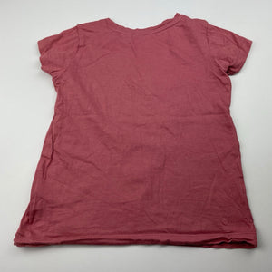 Girls Anko, pink cotton t-shirt / top, GUC, size 4,  