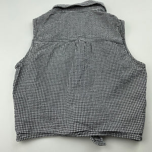 Girls H&M, lightweight cotton tie front top, EUC, size 10,  