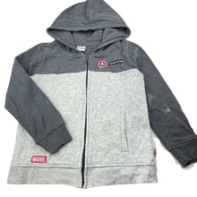Load image into Gallery viewer, Boys Marvel, Captain America fleece lined zip hoodie sweater, GUC, size 6,  
