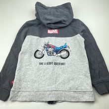 Load image into Gallery viewer, Boys Marvel, Captain America fleece lined zip hoodie sweater, GUC, size 6,  