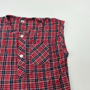 Girls checked, lightweight cotton sleeveless top, EUC, size 2,  