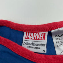 Load image into Gallery viewer, Boys Peter Alexander, Marvel Spiderman cotton pyjama t-shirt / top, EUC, size 5,  