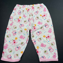 Load image into Gallery viewer, Girls lightweight, cotton pants / bottoms, elasticated, EUC, size 000,  