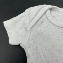 Load image into Gallery viewer, Girls Anko, white pointelle cotton bodysuit / romper, GUC, size 000,  