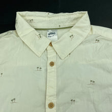 Load image into Gallery viewer, Boys Anko, cream cotton short sleeve shirt, EUC, size 7,  