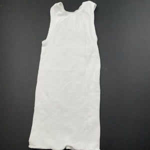 unisex Target, white ribbed cotton singlet top, EUC, size 00,  