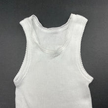 Load image into Gallery viewer, unisex Bonds, white ribbed cotton singlet top, EUC, size 00,  