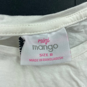 Girls Mango, cotton long sleeve t-shirt / top, light mark, FUC, size 8,  