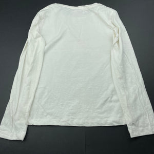 Girls Mango, cotton long sleeve t-shirt / top, light mark, FUC, size 8,  