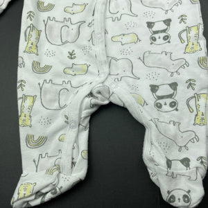 unisex Bonjour Bebe, cotton coverall / romper, GUC, size 000,  