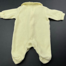 Load image into Gallery viewer, unisex Target, yellow fleece coverall / romper, GUC, size 0000,  