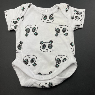 unisex Baby Baby, cotton bodysuit / romper, pandas, GUC, size 00000,  