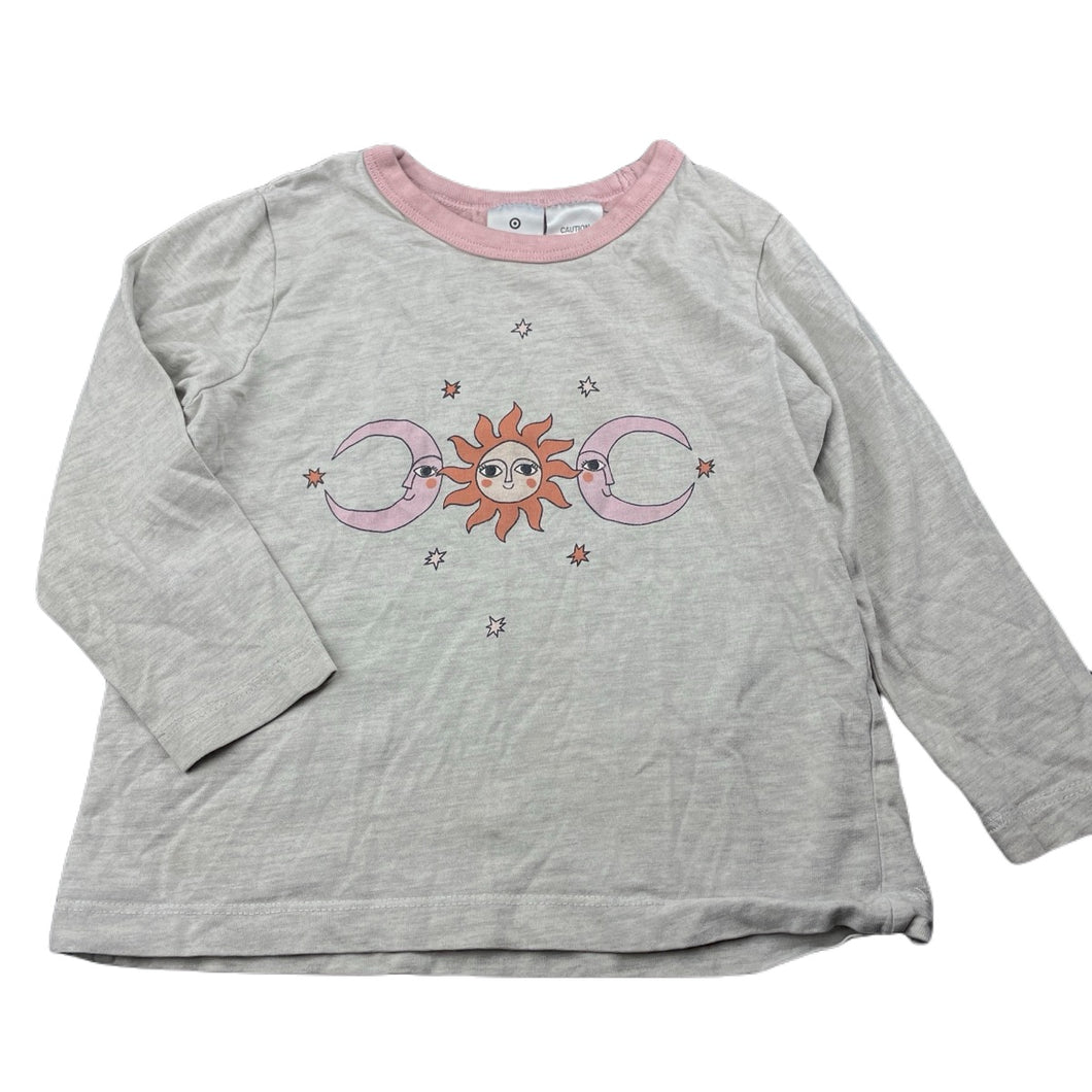 Girls Target, organic cotton blend pyjama top, GUC, size 3,  