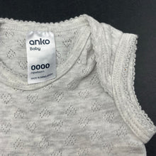 Load image into Gallery viewer, Girls Anko, pointelle bodysuit / romper, EUC, size 0000,  