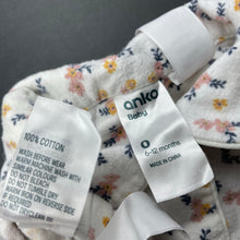 Load image into Gallery viewer, Girls Anko, floral flannel cotton winter pyjamas, GUC, size 0,  