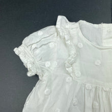 Load image into Gallery viewer, Girls M&amp;S, lined lightweight cotton dress, GUC, size 0, L: 38cm