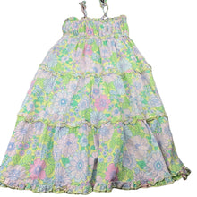 Load image into Gallery viewer, Girls Cotton On, lined floral cotton summer maxi dress, GUC, size 5, L: 77cm